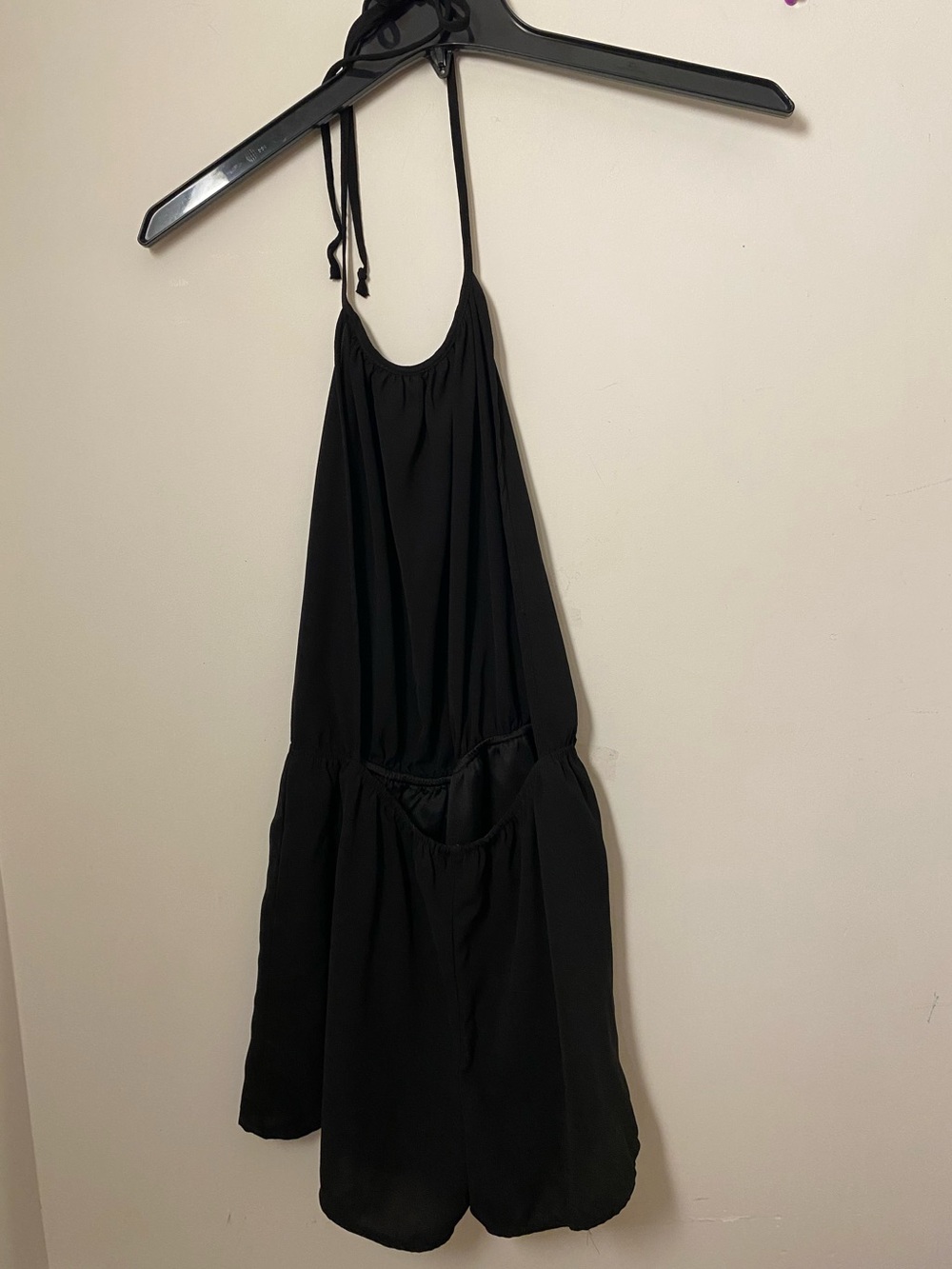 Sexy Black Backless Halter Romper - Picture 8 of 12